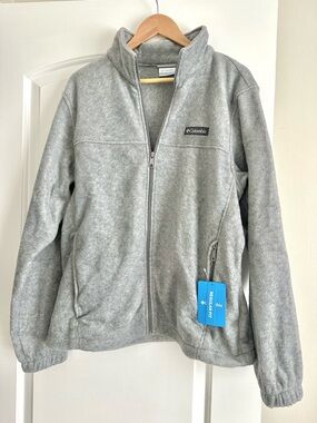 Columbia Gray Full-Zip Fleece Jacket